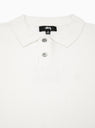 Textured Short Sleeve Polo Sweater Bone White by Stüssy by Couverture & The Garbstore