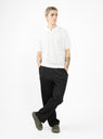 Textured Short Sleeve Polo Sweater Bone White by Stüssy by Couverture & The Garbstore