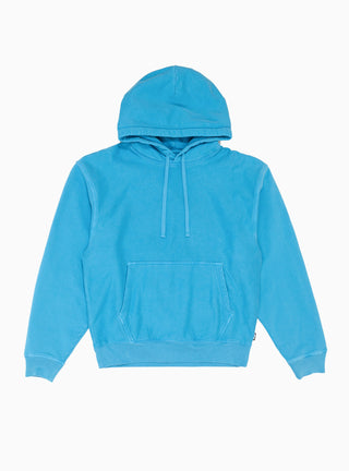 Pigment Dyed Fleece Hoodie Blue by Stüssy by Couverture & The Garbstore