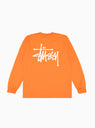 Basic Logo Long Sleeve T-shirt Coral Orange by Stüssy | Couverture & The Garbstore