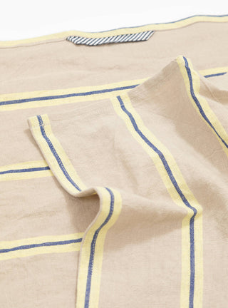 Hale Tea Towel Beige & Yellow Stripe by ferm LIVING | Couverture & The Garbstore