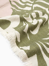 Kuutamo Blanket Olive & Rose Pink by Lapuan Kankurit | Couverture & The Garbstore