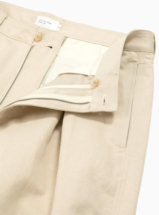 Inverted Box Pleat Trousers Light Beige by Still By Hand | Couverture & The Garbstore