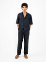 Garment Dyed Two Tuck Trousers Navy by Still By Hand | Couverture & The Garbstore