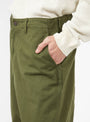 MIL Herringbone Trousers Olive by Beams Plus | Couverture & The Garbstore