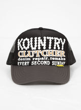 KOUNTRY Pearl Clutcher Truck Cap Black & Grey by Kapital | Couverture & The Garbstore