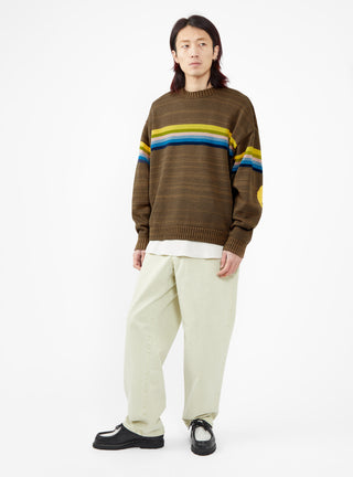 5G Knit Rainbow Smilie Sweater Brown by Kapital | Couverture & The Garbstore
