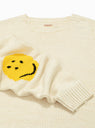 5G Knit Smilie Patch Sweater Ecru by Kapital | Couverture & The Garbstore