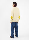 5G Knit Smilie Patch Sweater Ecru by Kapital | Couverture & The Garbstore