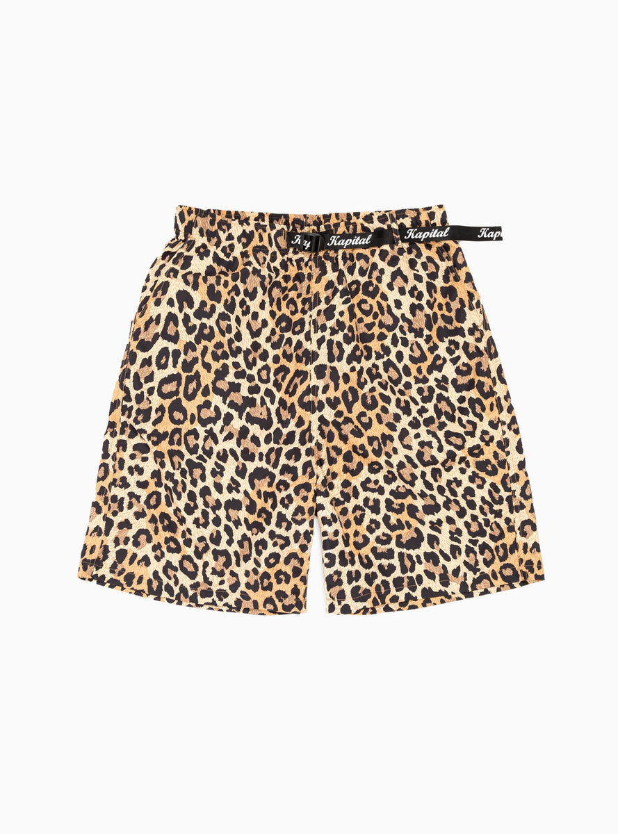 FCRB 22SS PRACTICE SHORTS BROWN LEOPARD-