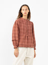 Wednesday Blouse Red Check by Sideline | Couverture & The Garbstore
