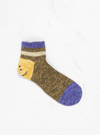 Ivy Rainbowy Ankle Socks Khaki by Kapital | Couverture & The Garbstore
