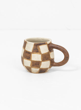 Checkered Mug Natural & Brown by General Admission | Couverture & The Garbstore