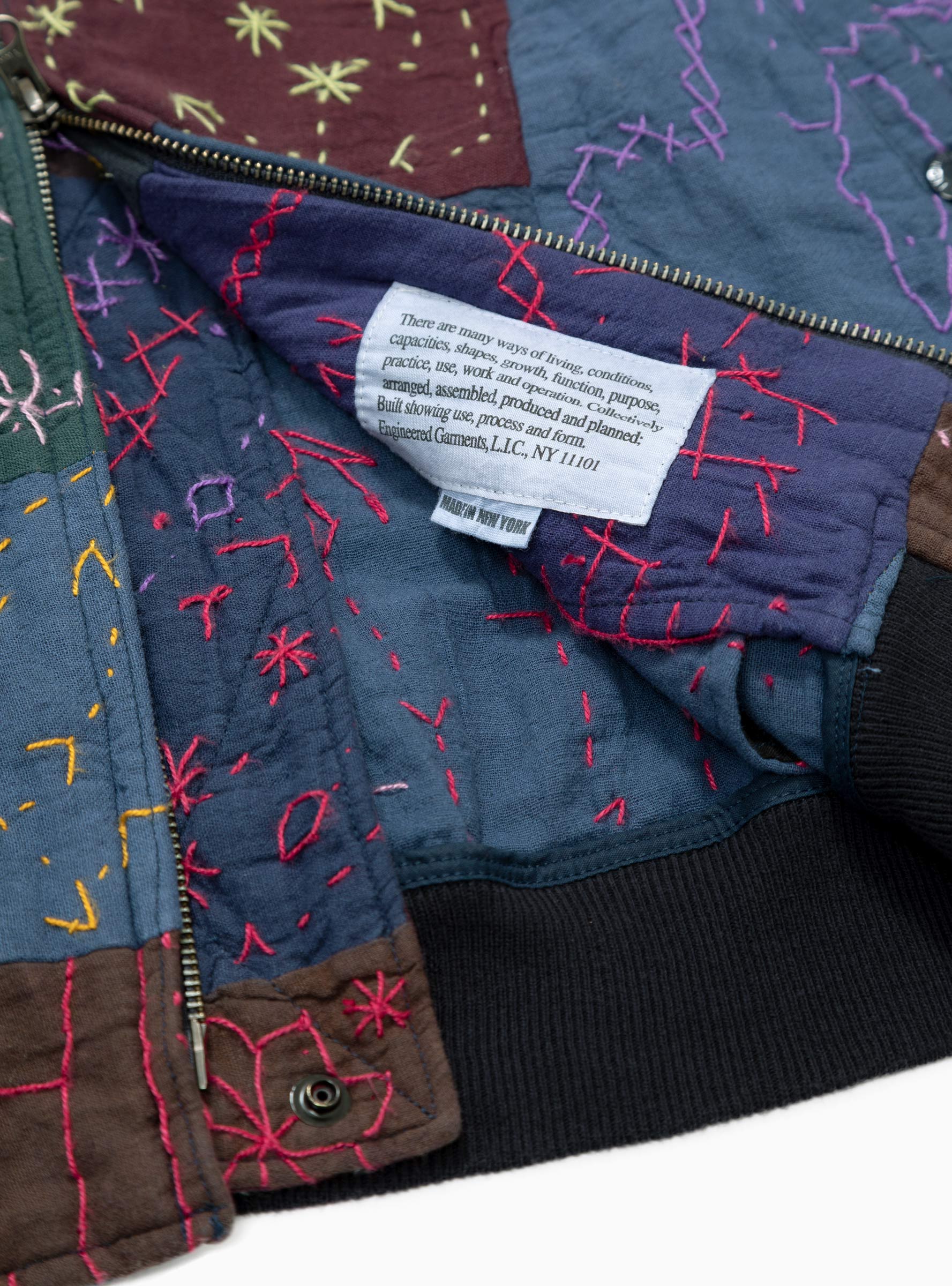 Aviator Square Hand Stitch Jacket Blue by Engineered Garments