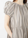 Gaelle Dress Grey Stripe by Atelier Delphine | Couverture & The Garbstore