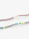 Long Venetian Glass Bead Necklace Turquoise Grey & Green by NORTH WORKS | Couverture & The Garbstore