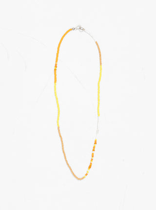 Long Venetian Glass Bead Necklace Orange & Yellow by NORTH WORKS | Couverture & The Garbstore