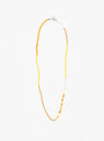 Long Venetian Glass Bead Necklace Orange & Yellow by NORTH WORKS | Couverture & The Garbstore