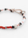 Venetian Glass Bead Bracelet Maroon & White by NORTH WORKS | Couverture & The Garbstore