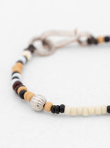 Venetian Glass Bead Bracelet Brown & Yellow by NORTH WORKS | Couverture & The Garbstore