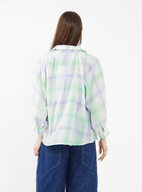 Lulu Handwoven Stripe Oversize Tunic Lavender Green by Mii Collection | Couverture & The Garbstore