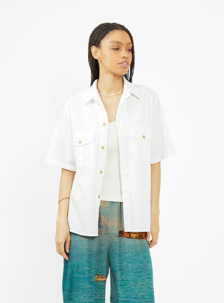 Cuban Shirt White by Girls of Dust | Couverture & The Garbstore