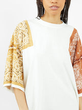 Bandana T- Shirt White & Light Brown by Kapital | Couverture & The Garbstore