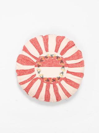 Sirkus Stripe Round Cushion Strawberry Red by Projektityyny | Couverture & The Garbstore