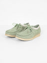 Wallabee Shoes Pale Green Nubuck by Clarks Originals | Couverture & The Garbstore