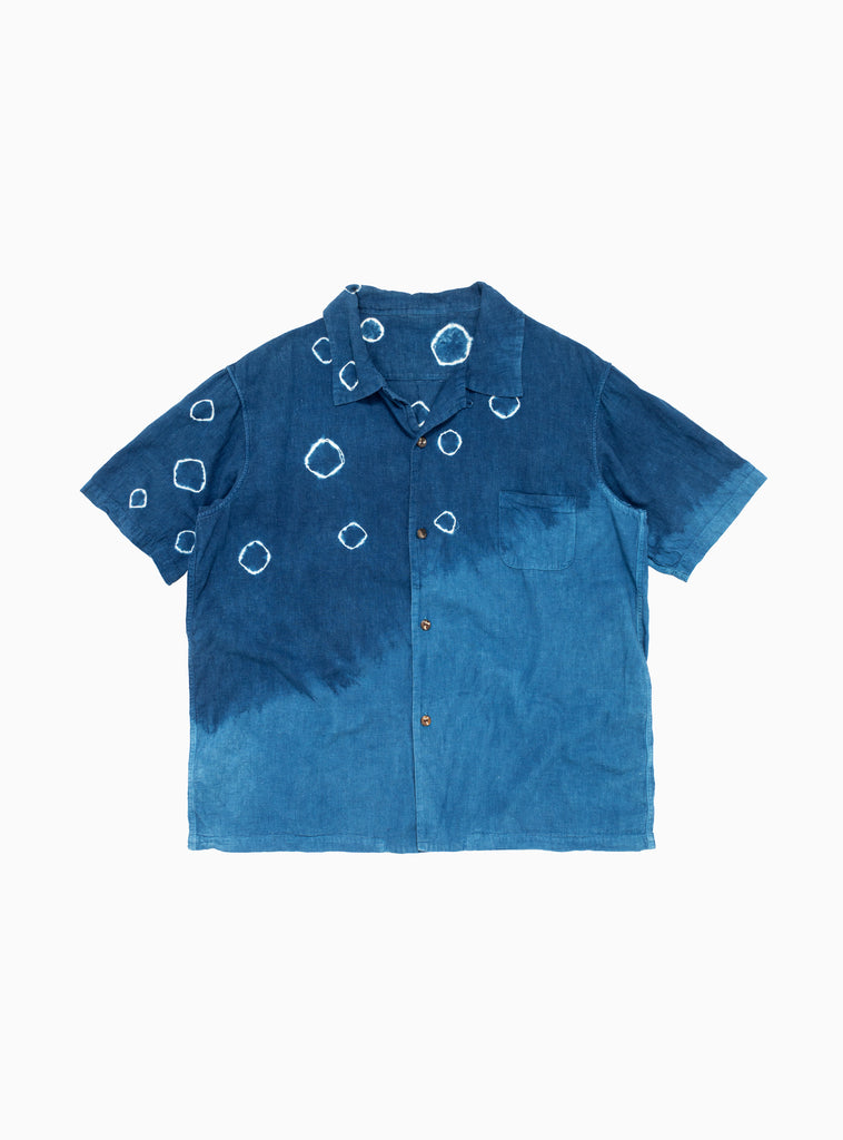 Kapital Japanese Indigo Shibori Aloha Shirt by Selector's Market | Couverture & The Garbstore