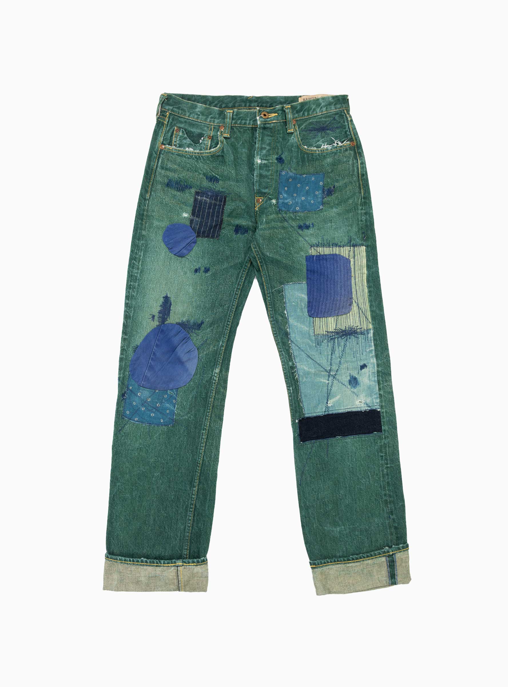 Kapital Kountry No.4 Indigo Patchwork Jeans