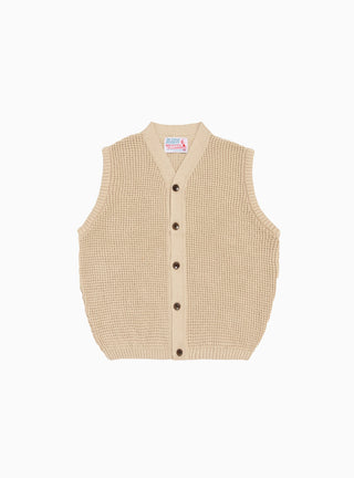 Waffle Marl Sweater Vest Tan by The English Difference by Couverture & The Garbstore