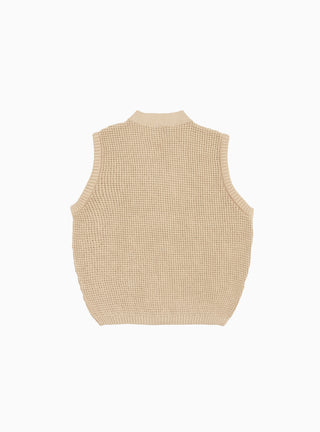 Waffle Marl Sweater Vest Tan by The English Difference by Couverture & The Garbstore