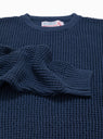 Waffle Marl Crewneck Sweater Navy by The English Difference | Couverture & The Garbstore