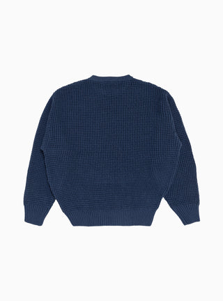 Waffle Marl Crewneck Sweater Navy by The English Difference | Couverture & The Garbstore