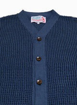 Waffle Marl Sweater Vest Navy by The English Difference | Couverture & The Garbstore