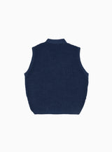 Waffle Marl Sweater Vest Navy by The English Difference | Couverture & The Garbstore