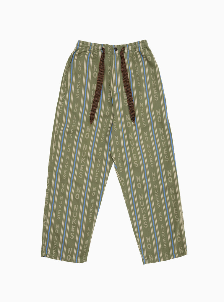 Hope Stripe Easy Pants Khaki by Kapital | Couverture & The Garbstore