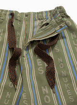Hope Stripe Easy Pants Khaki by Kapital | Couverture & The Garbstore