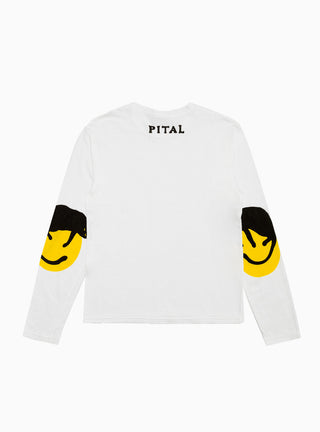 Catpital Patch Long Sleeve Tee White by Kapital | Couverture & The Garbstore
