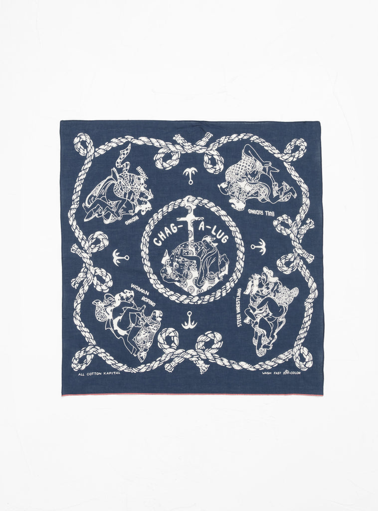 Anchor Fastcolor Bandana Navy by Kapital by Couverture & The Garbstore