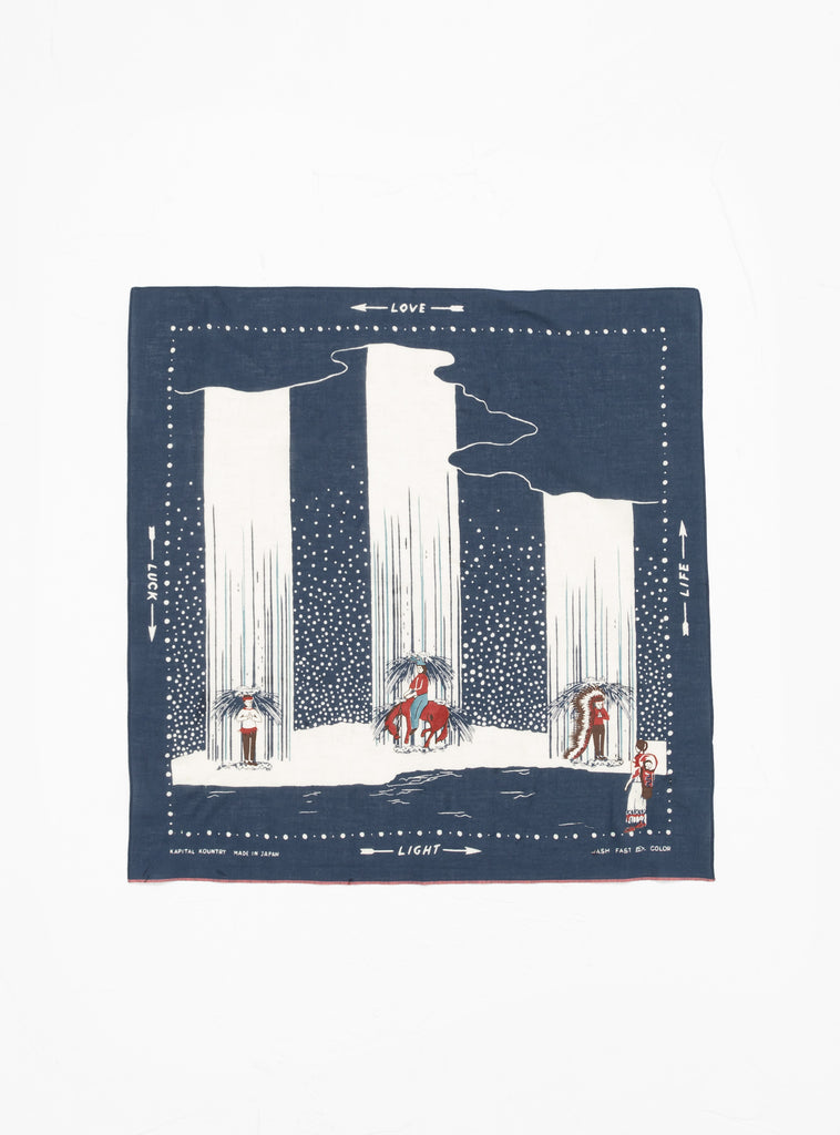 Waterfall Fastcolor Bandana Navy by Kapital | Couverture & The Garbstore