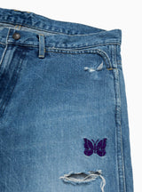 Papillon Patches Straight 13oz Jean Indigo by Needles | Couverture & The Garbstore