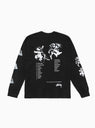 Angels Pigment Dyed Long Sleeve Tee Black by Stüssy by Couverture & The Garbstore