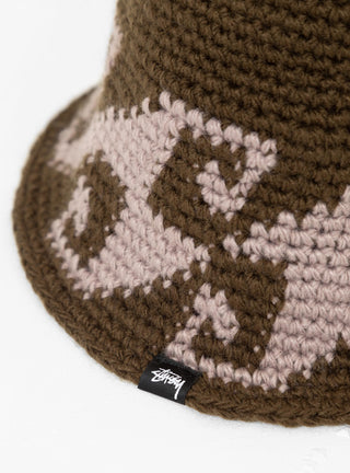 Waves Knit Bucket Olive by Stüssy | Couverture & The Garbstore