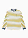 Nineties Blocked Striped LS T-shirt Navy by Brain Dead by Couverture & The Garbstore