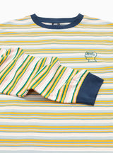 Nineties Blocked Striped LS T-shirt Navy by Brain Dead | Couverture & The Garbstore