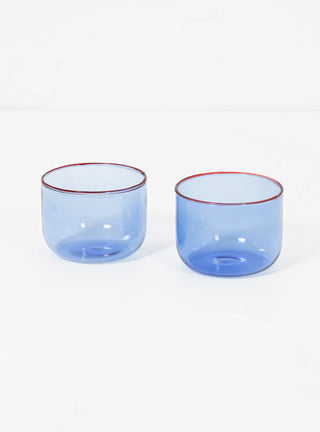 Tint Glasses Set of 2 Blue & Red Rim by Hay | Couverture & The Garbstore