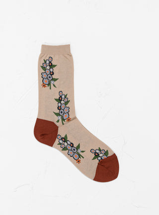 Bougainvillea Crew Socks Beige by Hansel From Basel | Couverture & The Garbstore
