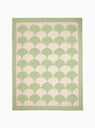 Leinikki Double Gauge Scallop Quilt Pistachio Green by Projektityyny | Couverture & The Garbstore
